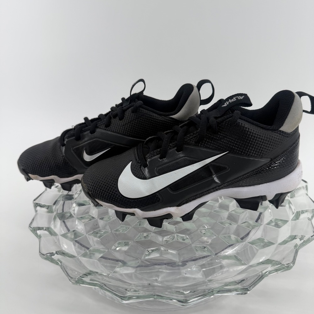 Nike‎ Alpha Huarache 4 Keystone Low Baseball Cleats Black White FQ4012-001 2.5Y
